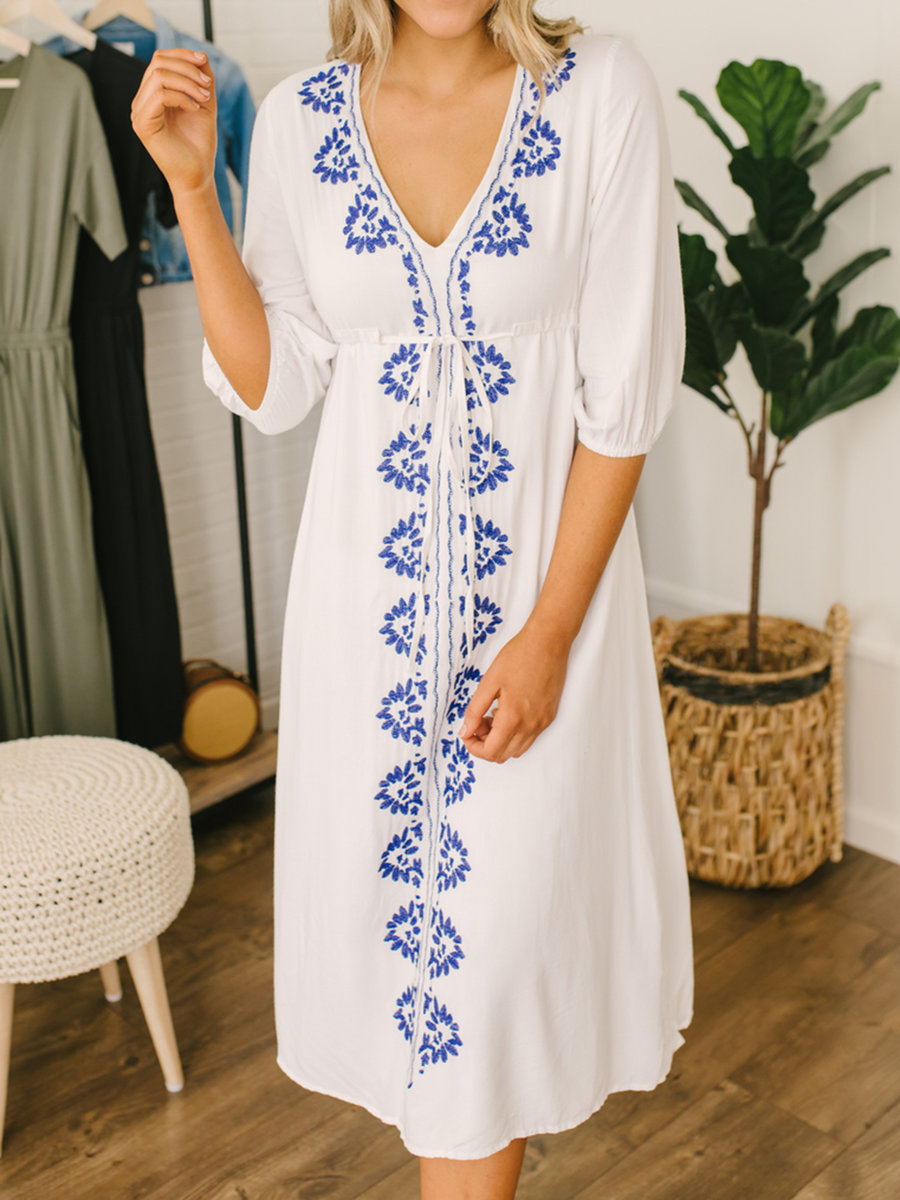 cotton boho dress