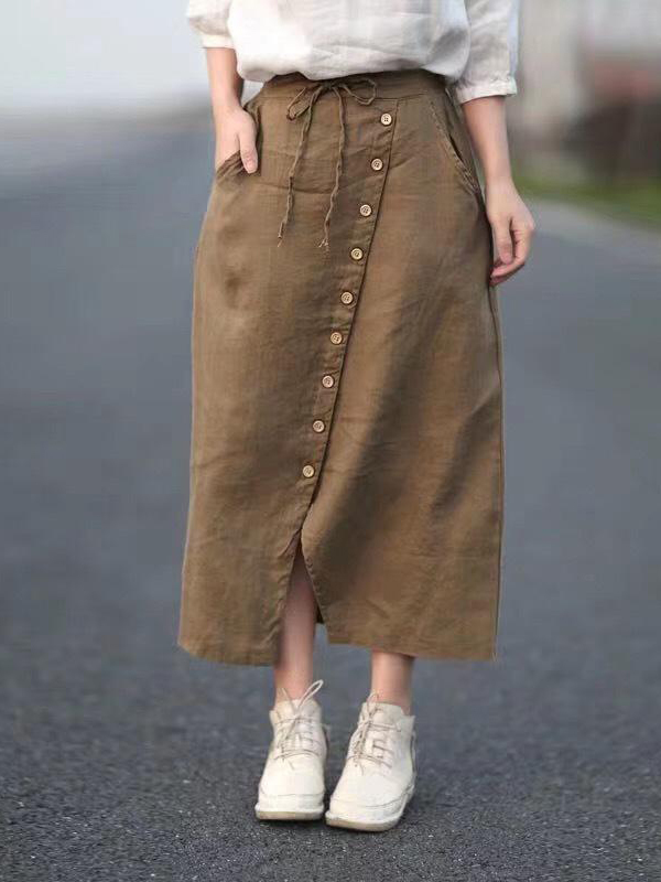 vintage khaki skirt