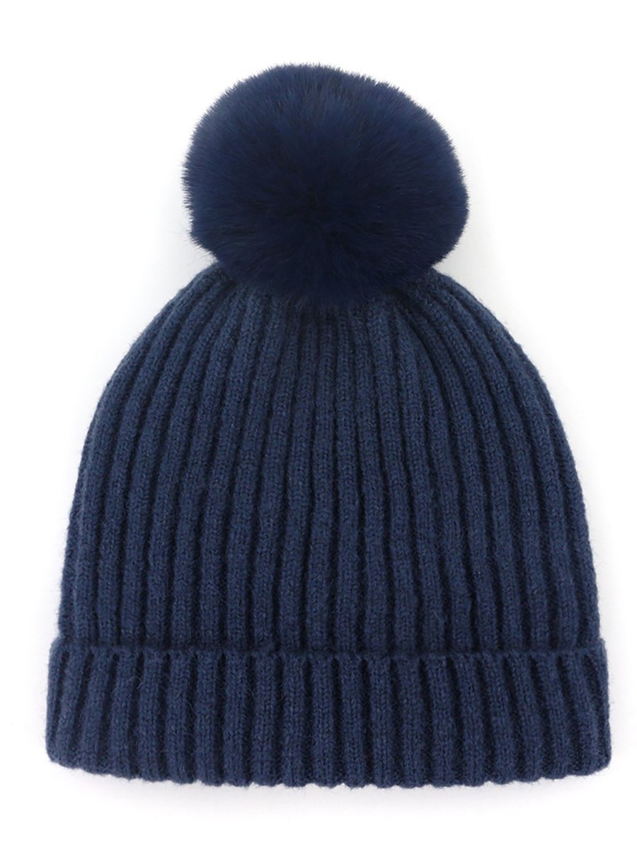 Dark Blue Fashion Plain Wool Hats (Style V102635) - VEDACHIC