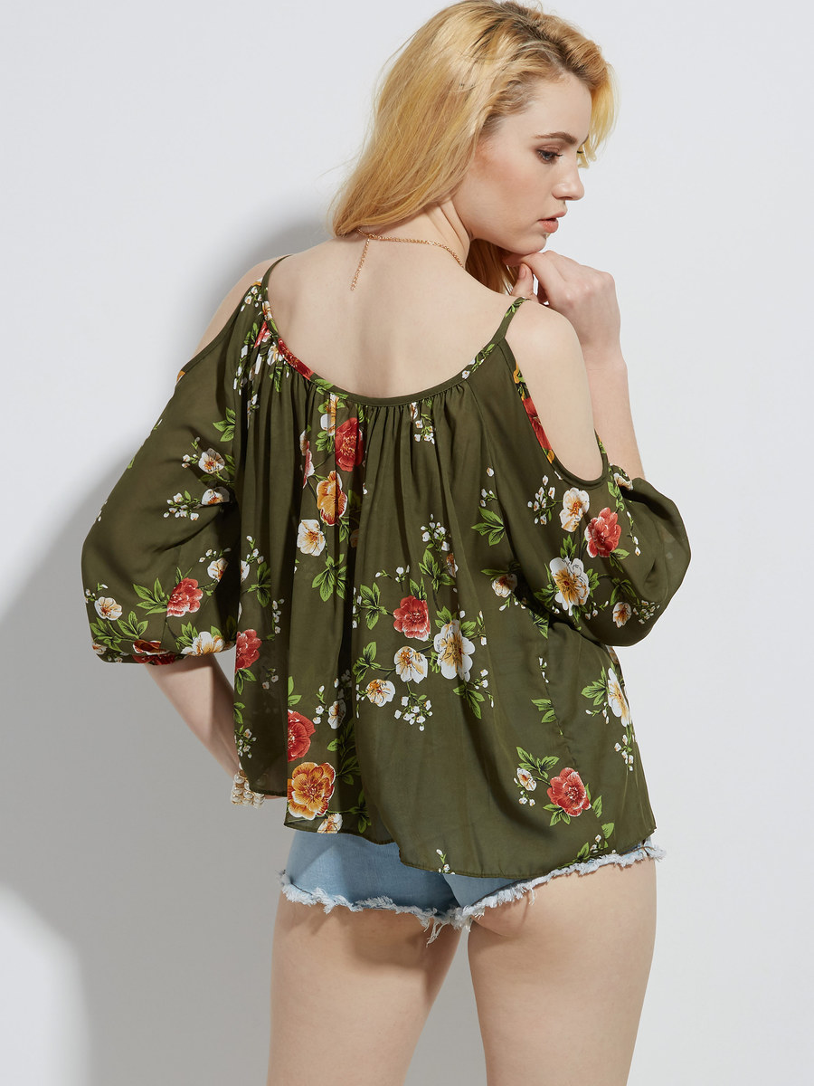 floral off shoulder blouse