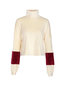 Polo Neck Standard Loose Casual Patchwork Sweatshirts (Style V100640)