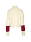 Polo Neck Standard Loose Casual Patchwork Sweatshirts (Style V100640)